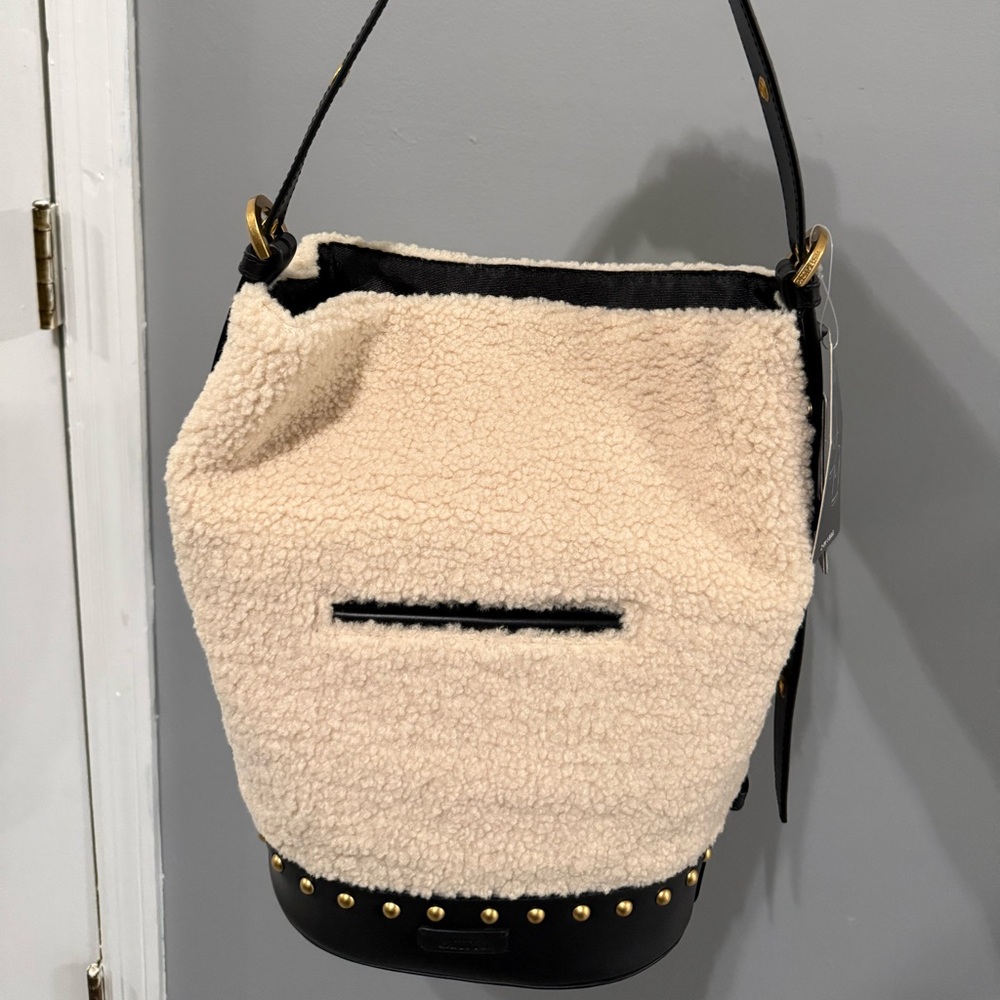 Vince Camuto Cream and Black Shoulder Bag